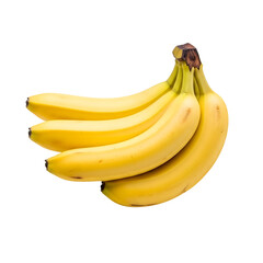 Bunch of Ripe Yellow Bananas on a Black Background fruit