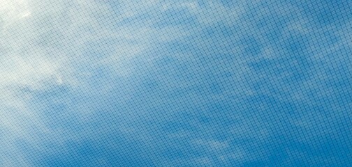 View of sky behind the nets