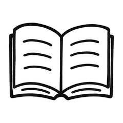 PNG Simple open book illustration.