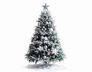 christmas tree isolated on white