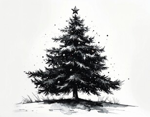 grunge christmas tree