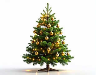 christmas tree isolated on white