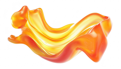 A vibrant. flowing abstract design featuring warm hues of orange and yellow. creating a sense of movement and energy. suitable for backgrounds or creative projects