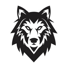 Simple Style Wolf Silhouette Logo