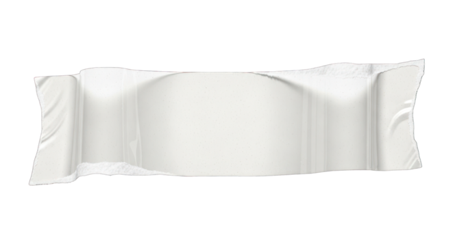 White Fabric with Textured Edges and Folds.