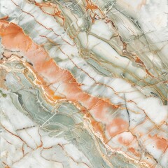 Warm Terracotta & Sage Green Marble Texture &ndash; Gentle Matte Stone Veins
