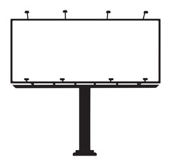 Obraz premium Vector illustration of a blank outdoor billboard for advertising promotion and marketing