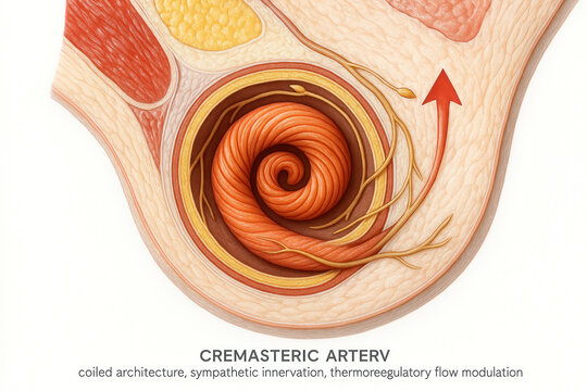 Anatomical Illustration of the Cremasteric Artery