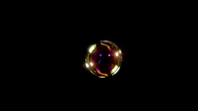Real soap bubble stabilized in the center of the frame , perfect if yo want to do your own animation, with black background , easy blend into your compositions by screen mode.