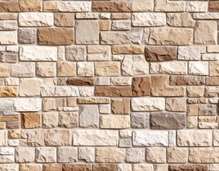 Fototapeta premium Beige and brown stone wall texture