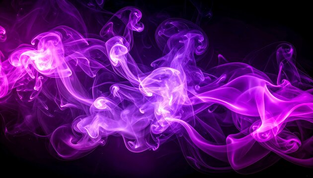 Abstract smoke patterns in vibrant purple and pink hues - Powered by Adobe