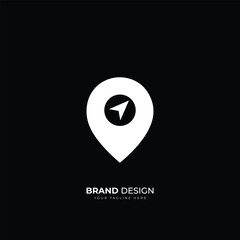 Location Pin Brand Design Modern Minimal Logo