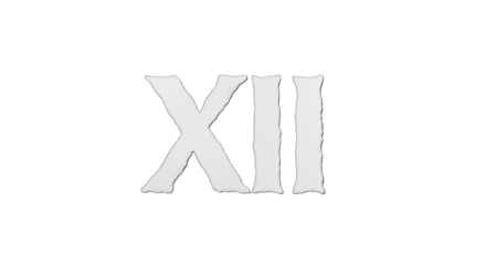 Roman Numeral Twelve Isolated Illustration.