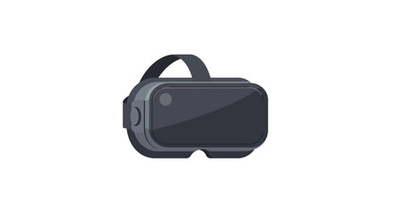 Modern Dark Gray Virtual Reality Headset Illustration.