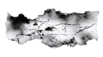 Distressed parchment texture isolated on transparent background