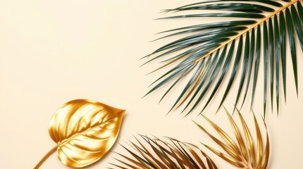 Golden Leaves and Earthy Greens on a Soft Canvas: A Visual Celebration of Nature’s Texture and Timeless Elegance
