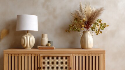 Elegant and Modern Home Decor with Neutral Tones and Natural Elements