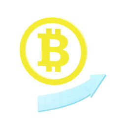 Bitcoin 3D Illustration Cryptocurrency Icon PNG Transparent
