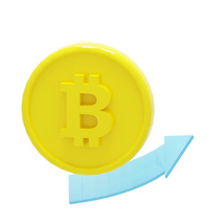 Bitcoin 3D Illustration Cryptocurrency Icon PNG Transparent