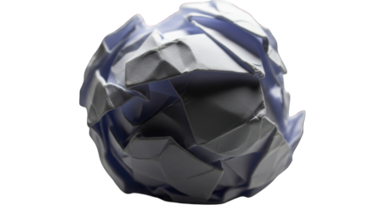 Crumpled White Paper Ball Texture Close-Up.