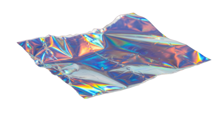 Colorful Holographic Foil Sheet Fragment.