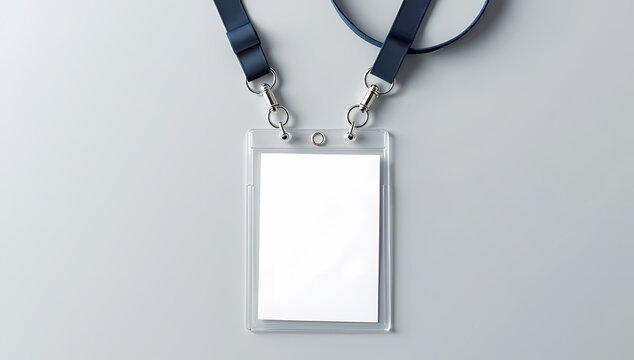 Blank Badge Holder with Lanyard for Identification and Access