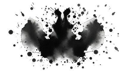 Rorschach Inkblot Test Abstract Illustration.