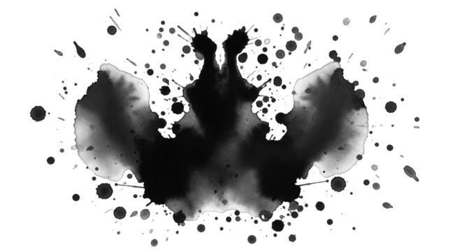 Rorschach Inkblot Test Abstract Illustration.