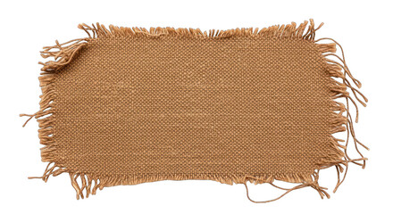 Rustic Burlap Fabric Patch with Frayed Edges.