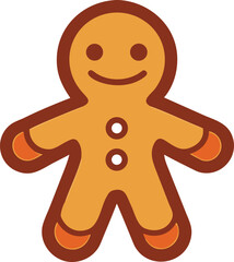 Obraz premium Happy Gingerbread Man Cookie Design