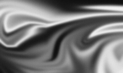 Black and White Gradient Abstract Background with Grainy Texture, Blurred Curves, and Pixelated Noise – Minimalist Fluid Digital Art Wallpaper