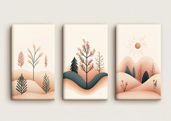 Nature-Inspired Brochure and Annual Report Cover Design Templates Featuring Organic Products and Environmental Concepts