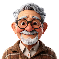 Smiling Senior: A friendly elderly gentleman, radiating warmth and approachability, with gentle smile. Portraying the beauty of aging with grace and contentment. 