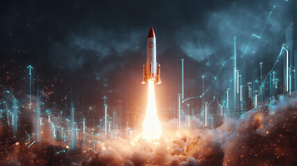 Rocket Launch into the Sky