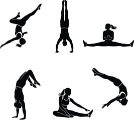 Silhouette, female, fitness, athlete, exercise, workout, training, jump rope, skipping, cardio, sport, agility, motion, posture, activity, body, pose, action, health, strength, energy