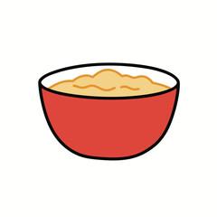 Applesauce bowl on isolated white background  