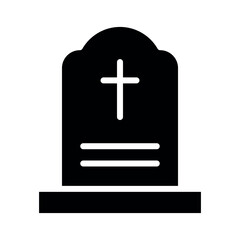 Tombstone Icon – Grave Symbol Vector