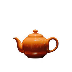 Bright orange teapot Transparent Background PNG