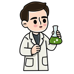 scientist holding a test tube