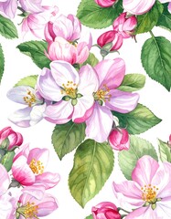 Floral apple blossom pattern