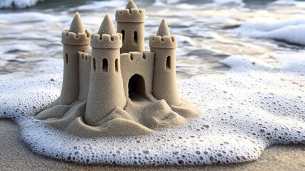 Sandcastle on a beach