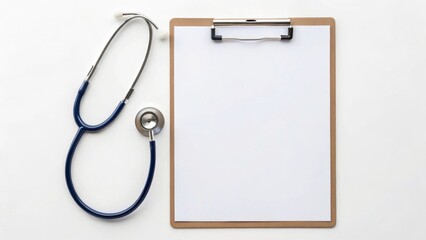 medical clipboard with stethoscope
