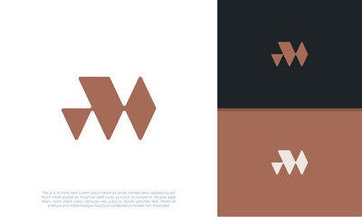 Initials M logo design. Initial Letter Logo.	