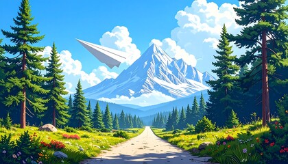 A serene mountain path