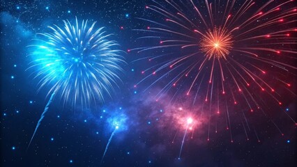 Obraz premium fireworks on the night sky