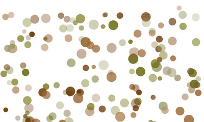 Abstract background with circles in brown beige and green tones design