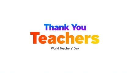 Thank You Teachers’ Day Celebration Banner typography 