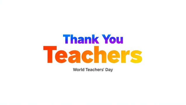 Thank You Teachers’ Day Celebration Banner typography 