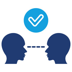 Consent Flat Blue Icon