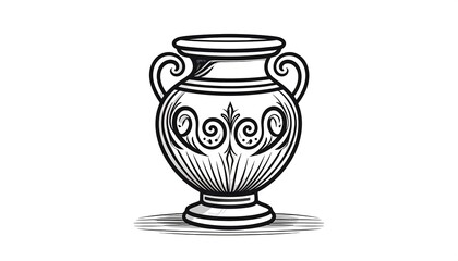 Ornate Greek Vase Illustration